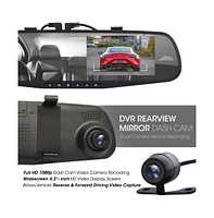 Pyle Dual Camera Car Video System, 1080p Hd Dash Cam & Waterproof Rearview Backup Camera