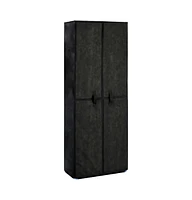 vidaXL Shoe Cabinet Black 23.6"x11.8"x65.4" Fabric