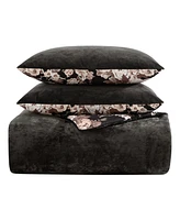 Betsey Johnson Solid Velvet -Pc. Duvet Cover Set