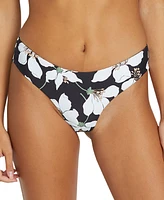 Volcom Juniors' Midnight Lily Printed Cheeky Bikini Bottoms