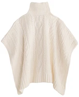 Lauren Ralph Lauren Crest Button Cable Poncho