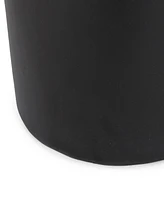 Modern Cylindrical Concrete End Table With Cutout Handle