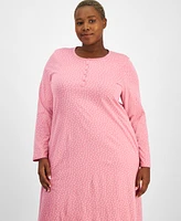 Charter Club Plus Size Cotton Jersey Nightgown, Exclusively at Macy's