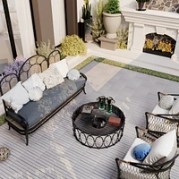 20 Pcs Interlocking Deck Tiles Striped Pattern, 12" x 12" Square Light Gray Acacia Hardwood Outdoor Flooring for Patio, Bancony, Pool Side,.