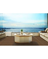 Wood Plastic Composite Deck Tiles Set of 20pcs, Composite Decking Resist Rust, Water, Weather, Indoor&Outdoor, Easy to Diy & Maintain, Ideal for Patio