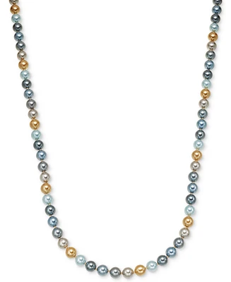 Charter Club Gold-Tone Bead & Color Imitation Pearl 60" Strand Necklace, Created for Macy's