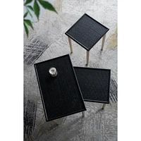 Set of 3 Side Tables, L:25x15.5x21" M:20x15x18.5" S:14x14x16.5"