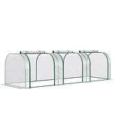 Streamdale Furniture 10' x 3' x 2.5' Mini Greenhouse, Portable Tunnel Green House with Roll