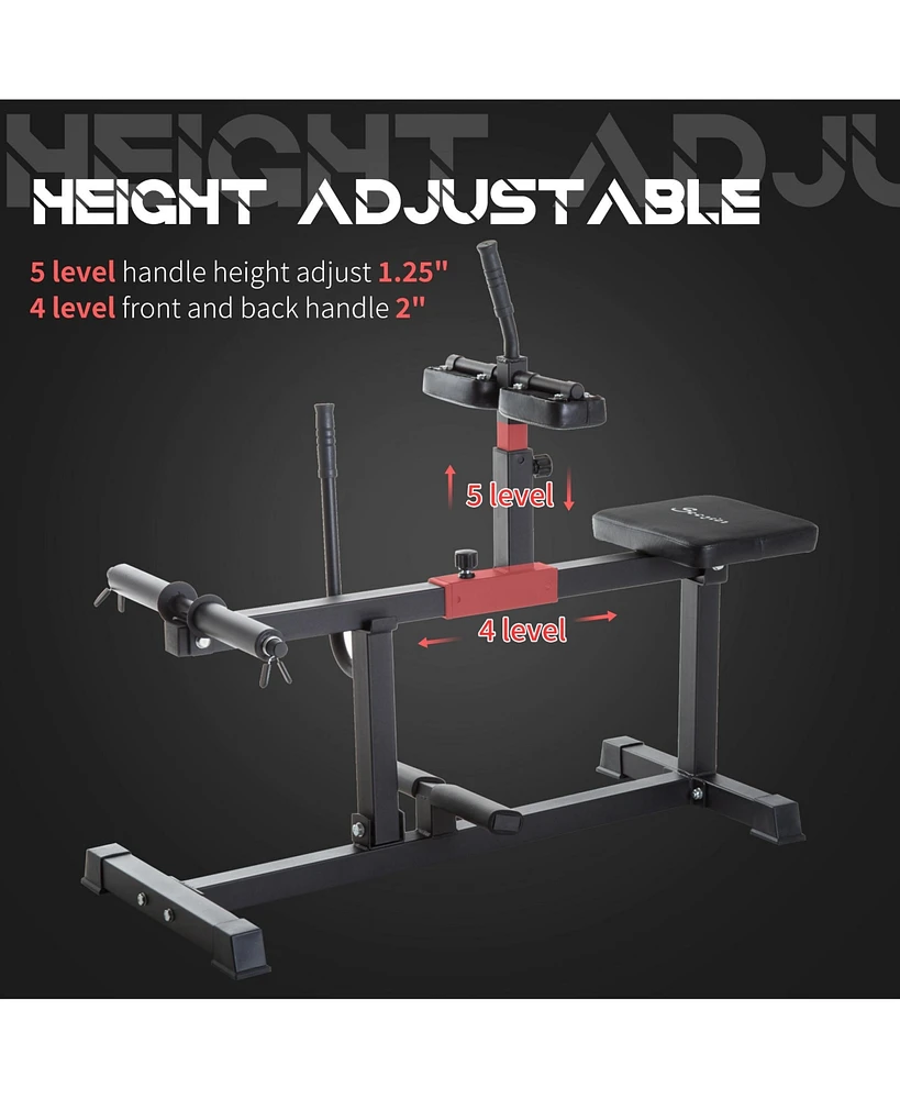 Streamdale Furniture Adjustable Seated Calf Raise Machine, Leg Machines Home Gym, for Calf, Waist, Arm Training
