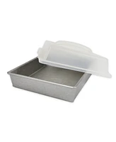 Usa Pan Non-Stick Aluminum 9" Square Cake Pan and Lid Set