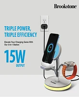 Brookstone 3-in-1 Magsafe Wireless Charging Tree for iPhone, Airpods, and Apple Watch.