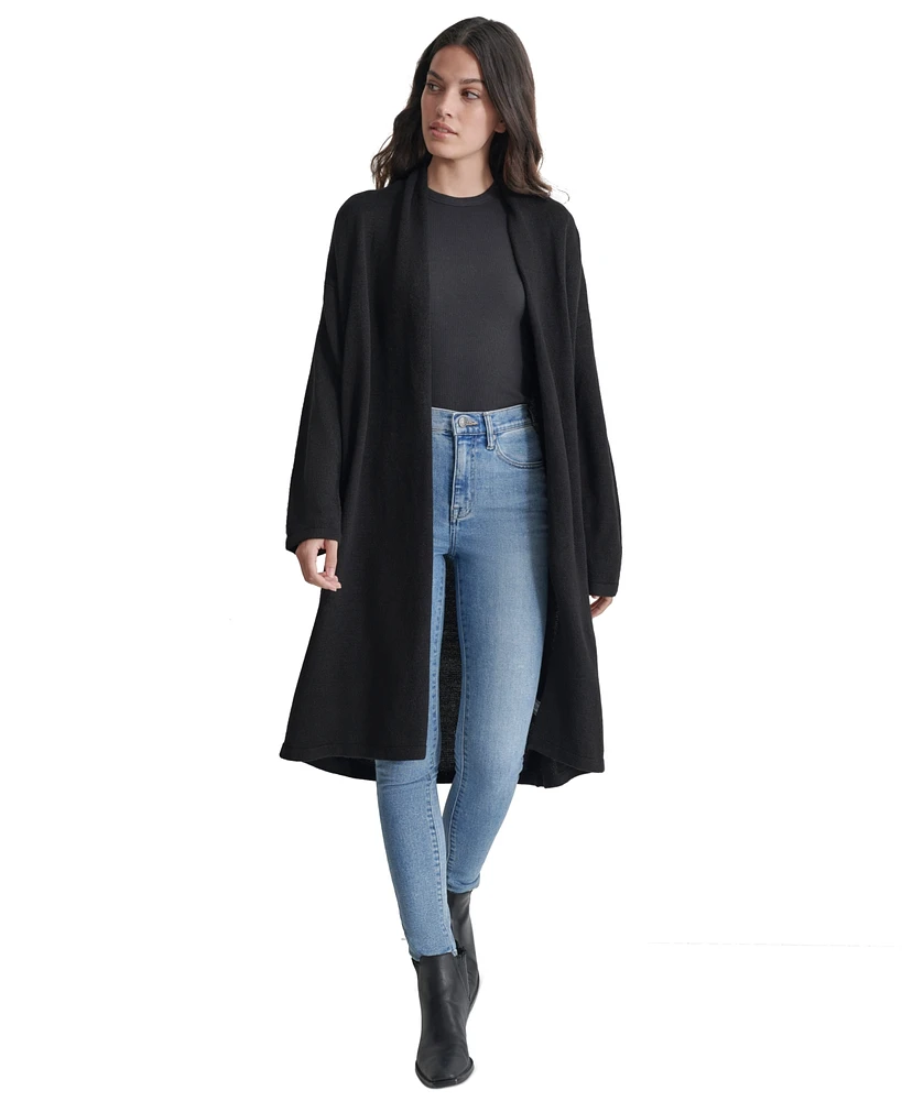 Dkny Jeans Women's Shawl-Collar Open-Front Long Cardigan