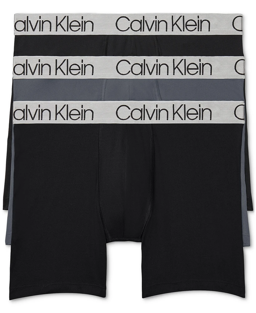 Calvin Klein Men's Chromatic Microfiber Boxer Brief Underwear, Pack of 3