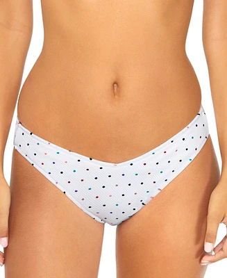 Raisins Juniors' Oahu Printed V-Waist Bikini Bottoms