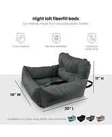 Co-Pilot Dog Beds for Cars, Booster Safety Car Seats Small Dogs, Travel Pet Bed, Seat Belt Compatible