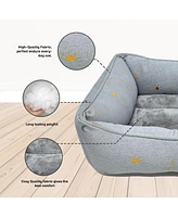 Paw & Decor Paws and Decor Celestial Cuddler Pet Bed for Dogs and Cats, Stellar Design Printed Dog Beds