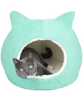 Details Cat Bed Cave Beds For Cats Sherpa Fleece Cat House Tent With Removable Cushion For Pet Kittens