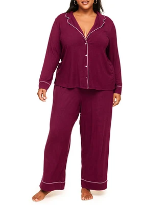 Adore Me Plus Matilde Long Sleeve & Pants Pajama Set