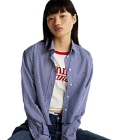 Tommy Jeans Women's Cropped Relaxed Poplin Shirt