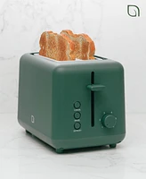 Willow Kitchen 2-Slice Toaster with Wide Slots - Perfect for Toast Bagels, Compact Design, Crumb Tray