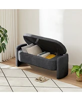 Slickblue Ottoman Oval Storage Bench for Stylish Organization