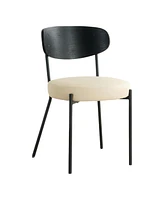 Slickblue Modern Kitchen Dining Chair with Bentwood Ash Veneer Back Sleek and Contemporary Design