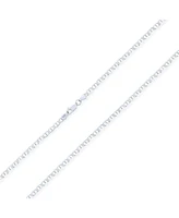 Bling Jewelry Solid Heavy .925 Sterling Silver 4,6,7,9MM Marina Anchor Nautical Mariner Chain Link Necklace 16 18 20 24 Inch