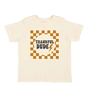 Sweet Wink Toddler Boys Thankful Dude Checker Thanksgiving Short Sleeve T-Shirt