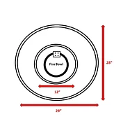 Mondawe 9'' H x 28'' W Fiber Reinforced Concrete Outdoor Fire pit