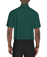 Pga Tour Men's Short Sleeve Heathered Argyle Performance Polo Shirt