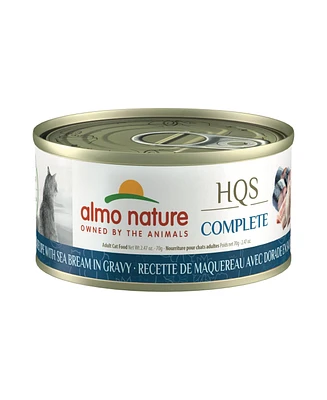 Almo Nature Hqs Complete Cat 12pk (2.47oz): Mackerel Recipe W/ Sea Bream In Gravy