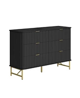 Boyel Living 6-Drawer Dresser Chest with Metal Base