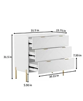Boyel Living 3-Drawer Dresser Chest Cabinet