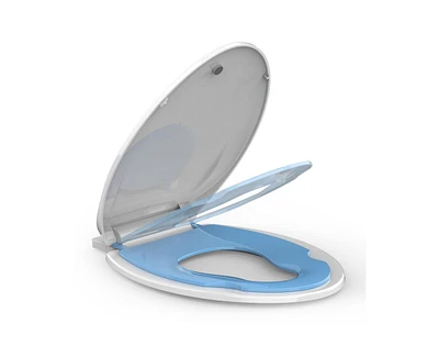 Gaomon Toilet Seat Elongated,Toilet Seat with Toddler Seat Built in, Potty Training Toilet Seat Elongated Fits Both Adult and Child, with Soft Close,