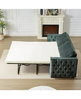 Convertible Sleeper Sofa with Memory Foam Mattress, 3-Seater Full Size Bed Couch for Living Rooms