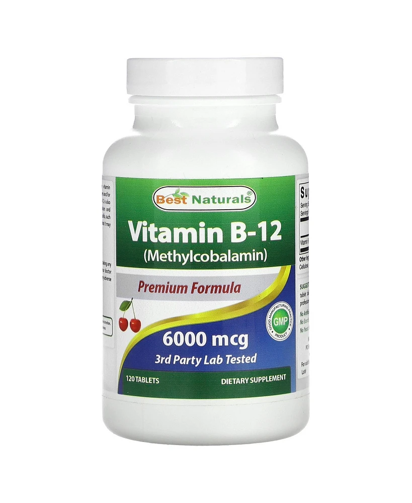 Best Naturals Vitamin B-12 (Methylcobalamin) 6 000 mcg