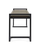 Chic Acacia Wood Bench With Iron Legs: Style And Durability