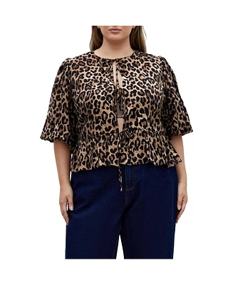 Plus Kyra Print Top