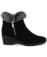 Jones New York Women's Carleen Faux Fur Cozy Wedge Booties