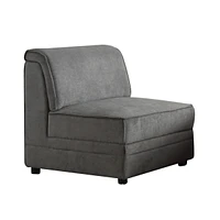 Simplie Fun Bois Modular - Armless Chair in Gray Velvet