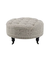 Streamdale Furniture Upendo Ottoman w/Casters, Pattern Fabric