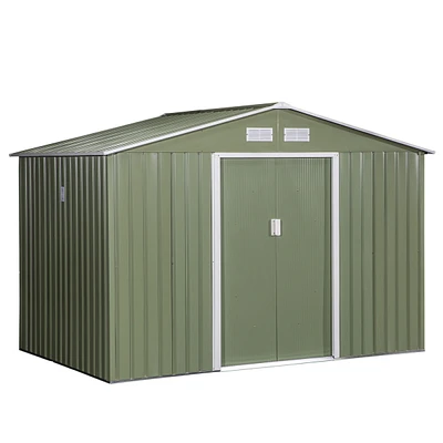 Streamdale Furniture Spacious 9' x 6' Outdoor Storage Shed: Durable, Ventilated, and Convenient