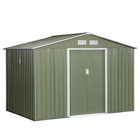 Streamdale Furniture Spacious 9' x 6' Outdoor Storage Shed: Durable, Ventilated, and Convenient