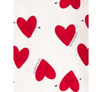 Carter's Little & Big Kids Heart-Print 100% Snug-Fit Cotton Pajamas, 2 Piece Set