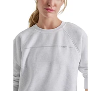 Dkny Women's Rhinestone Logo Fleece Sweatshirt