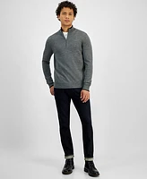 Michael Kors Men's Modern-Fit Tipped 1/4-Zip Merino Wool Sweater