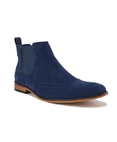 Gino Vitale Men's Slip On Wing Tip Chelsea Boots