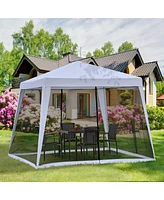 Streamdale Furniture 10'x10' Outdoor Canopy Tent w/ Mesh Walls