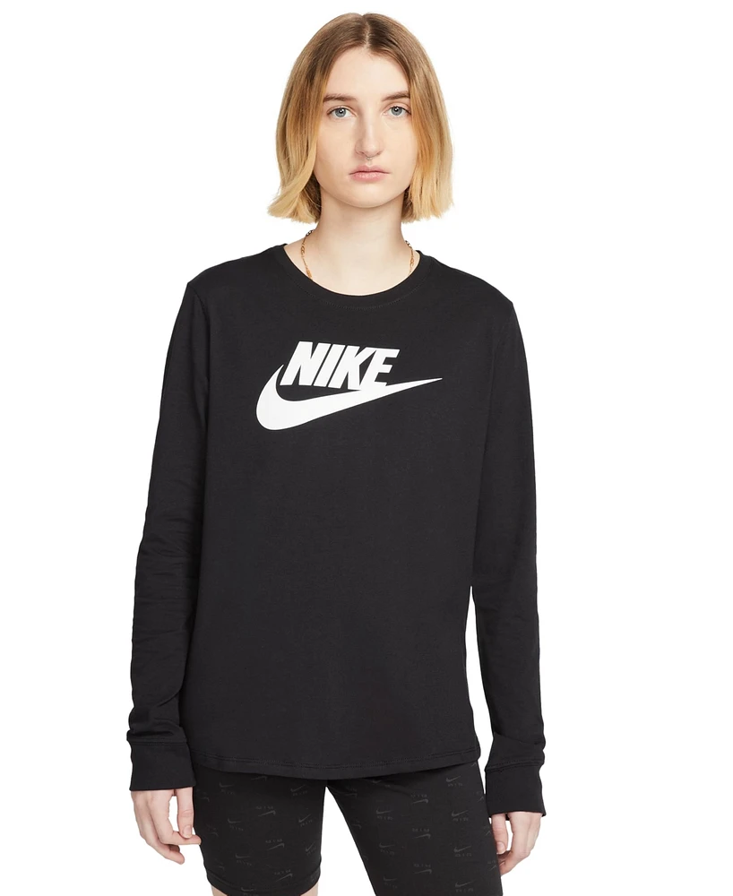 Nike Women's Sportswear Essentials Long-Sleeve Logo T-Shirt