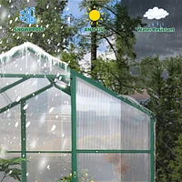 Newly marketed Gain height windproofaluminum greenhouse 6x4 Ft Polycarbonate Greenhouse Raised Base and Anchor Aluminum Heavy Duty Walk-in Greenhouses